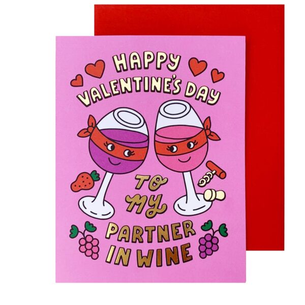 wine companion valentine's day card