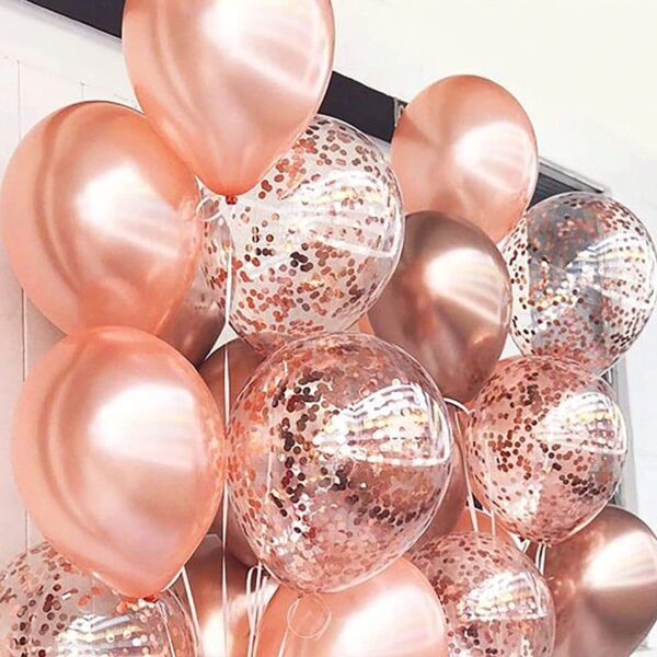 Metallic Gold Balloons 50 pcs 12 inch and Silver Ribbon - Image 5