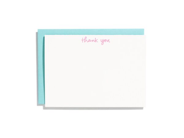 Handcrafted Pink Notecard Set - Image 2