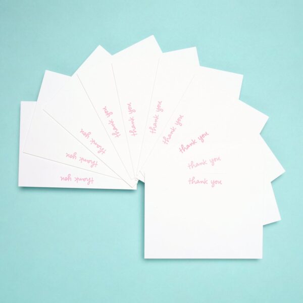 Handcrafted Pink Notecard Set - Image 3