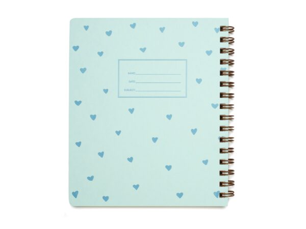 Standard Notebook Blue Hearts