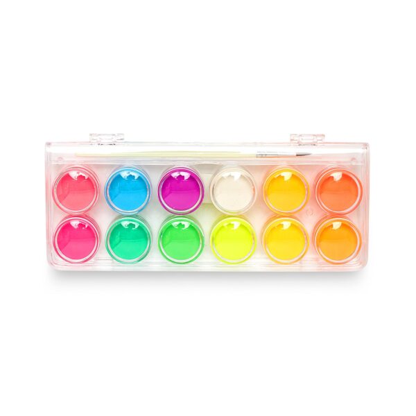 neon watercolor paint set