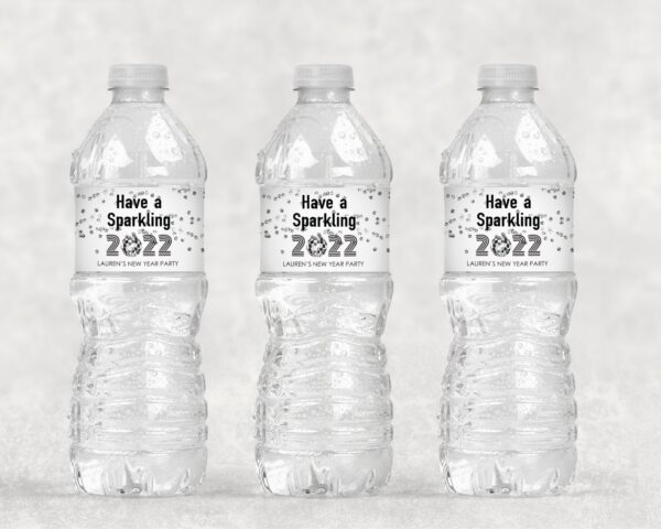 New Year's Water Bottle Labels - Sparkle and Shine Set