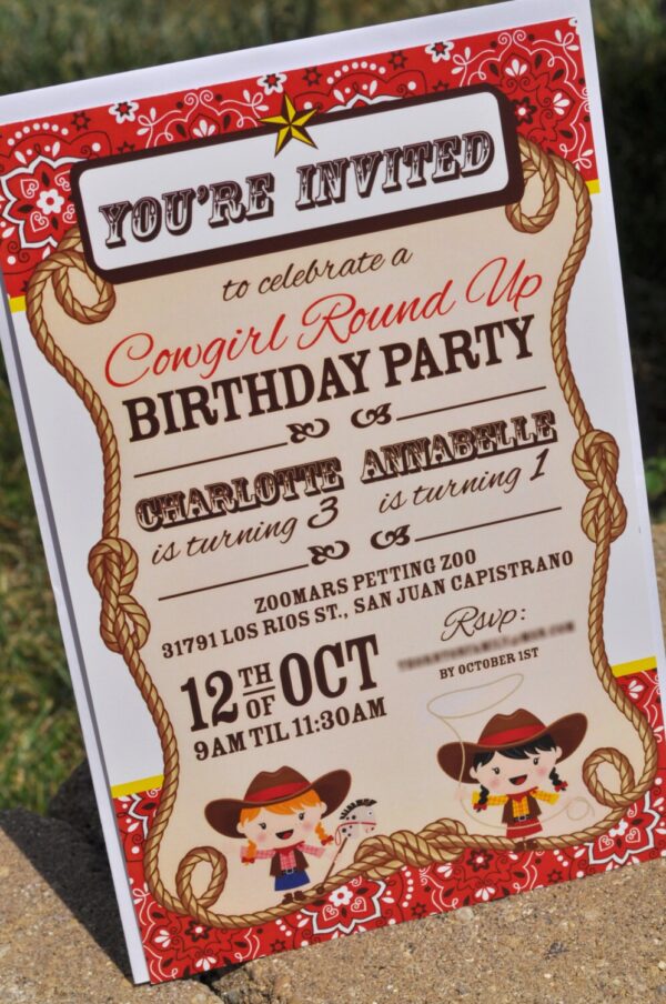 Western Birthday Decorations and Stickers Set - Image 3