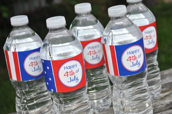 Patriotic Water Bottle Wraps - Set of 10 - Image 4