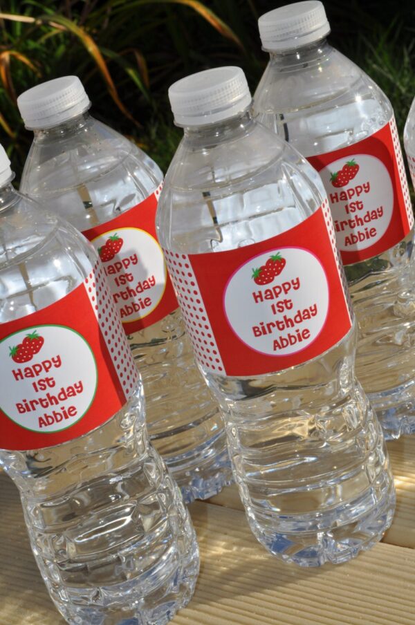 Personalized Fruit-Themed Water Bottle Labels Set of 10 - Image 2