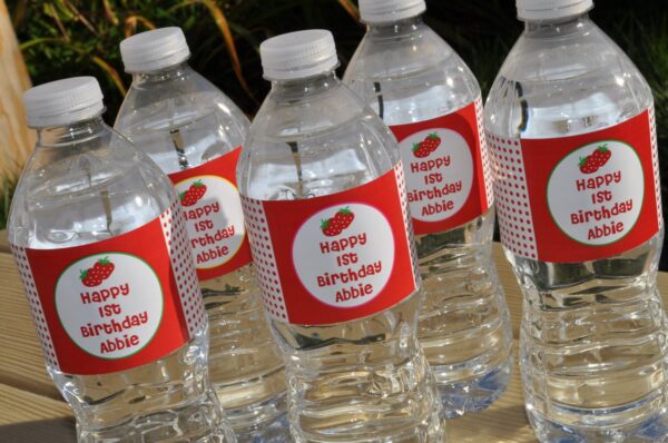 Personalized Fruit-Themed Water Bottle Labels Set of 10 - Image 3