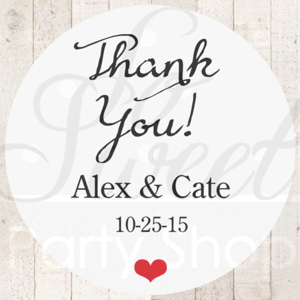 Personalized Thank You Stickers Set